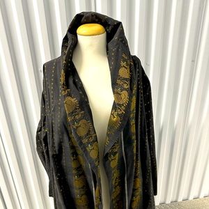 Dark blue-black Nigerian made duster.